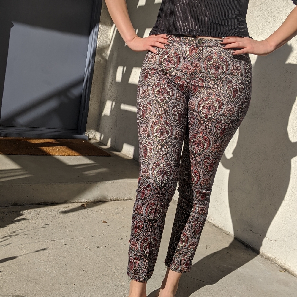 Zara print high waisted pants